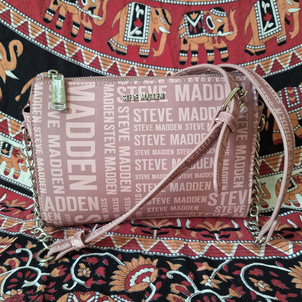 Steve Madden Pink Mauve Mini Tote Crossbody Bag